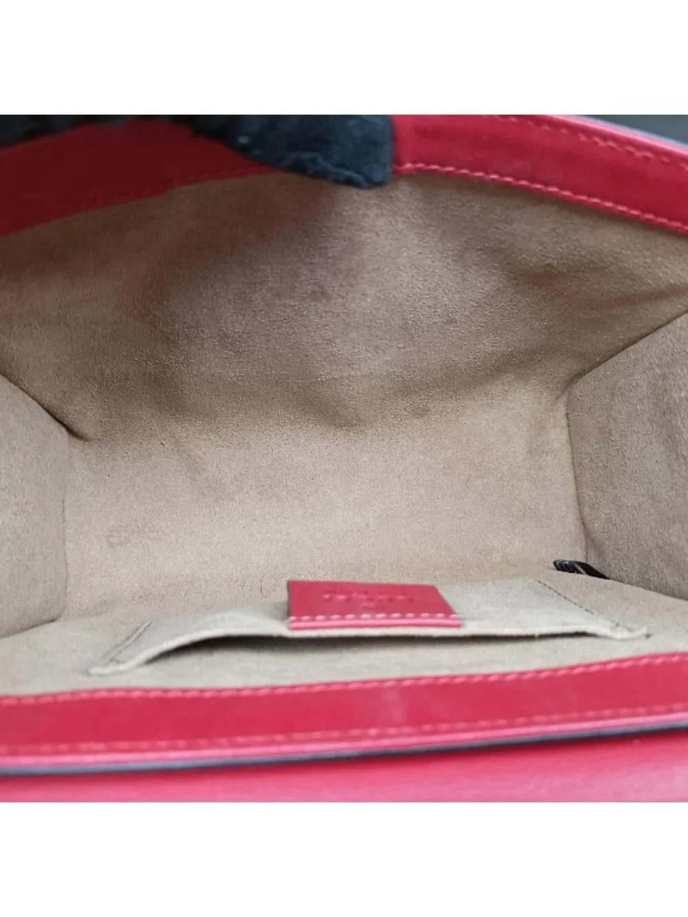Gucci Padlock Beige Red Pink Leather Shoulder Bag